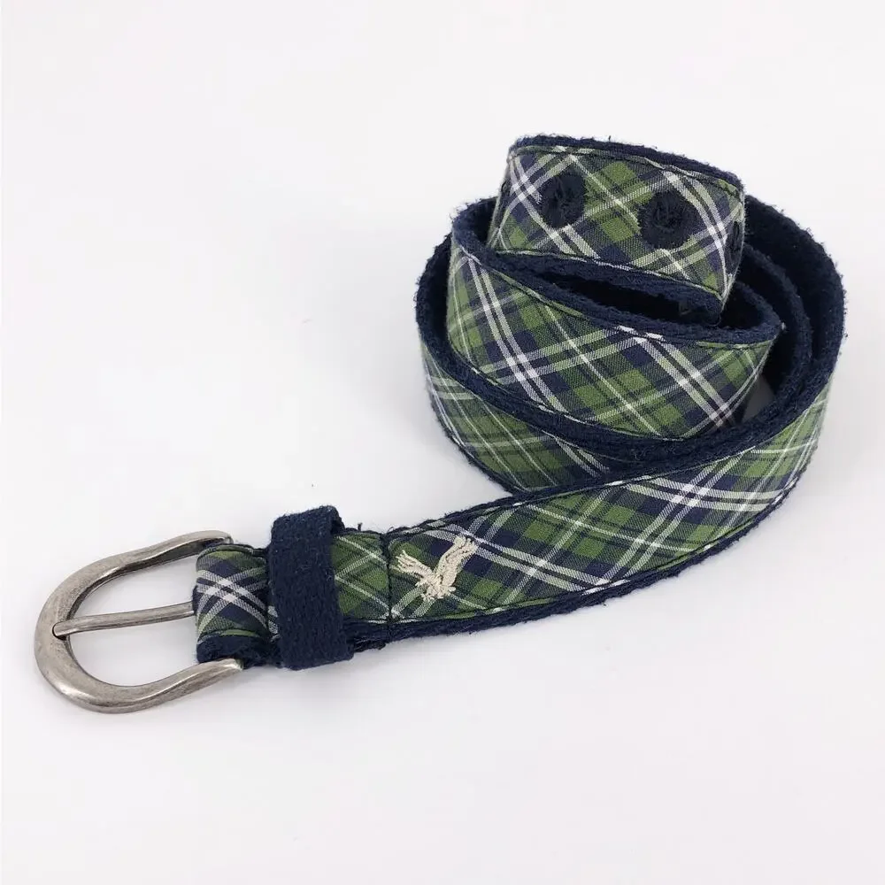 American Eagle Outfitters plaid canvas belt